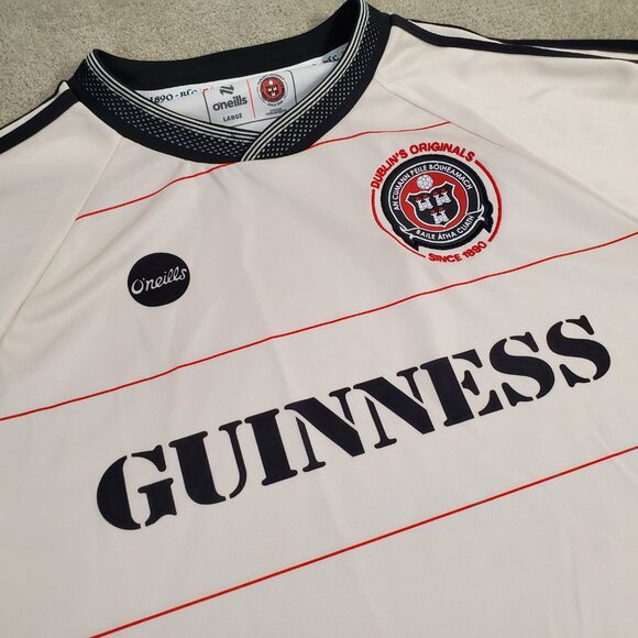 Bohemian FC Soccer Jersey Mens Large White Football Shirt O Neills Guinness Logo - Picture 2 of 8